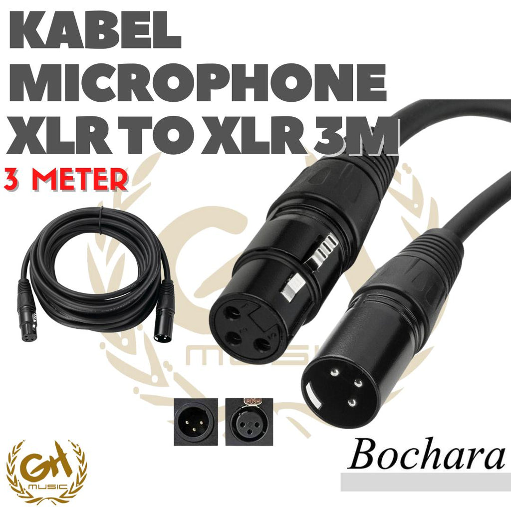 KABEL MICROPHONE BOCHARA XLR TO XLR 3M