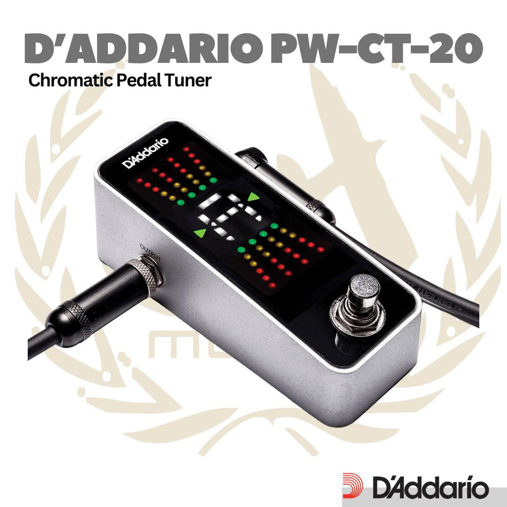 D'addario PW-CT-20 Chromatic Pedal Tuner - Gitar Bass Ukulele