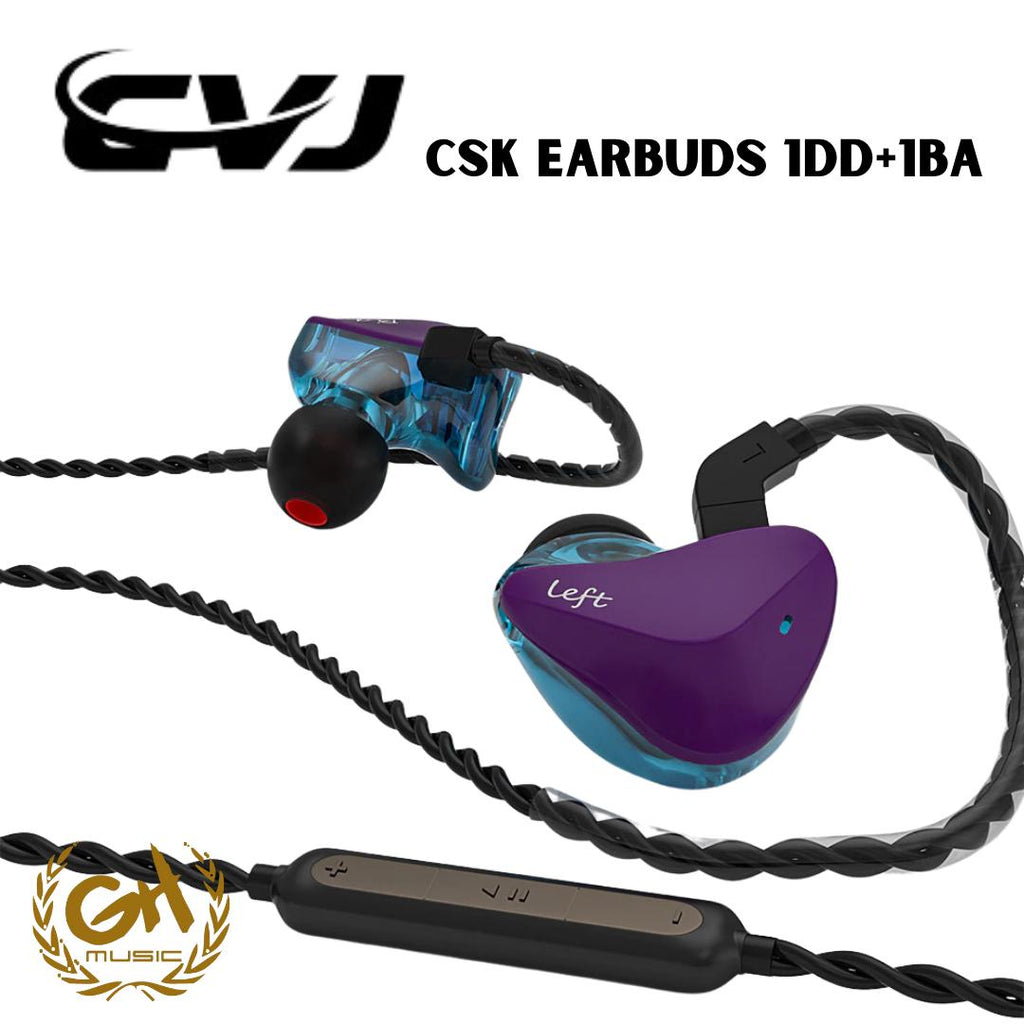 CVJ CSK EARBUDS 1DD+1BA HiFi MUSIC EARPHONE SUPER HEAVY BASS