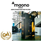 MAONO PM320, ARM STAND DAN POP FILTER
