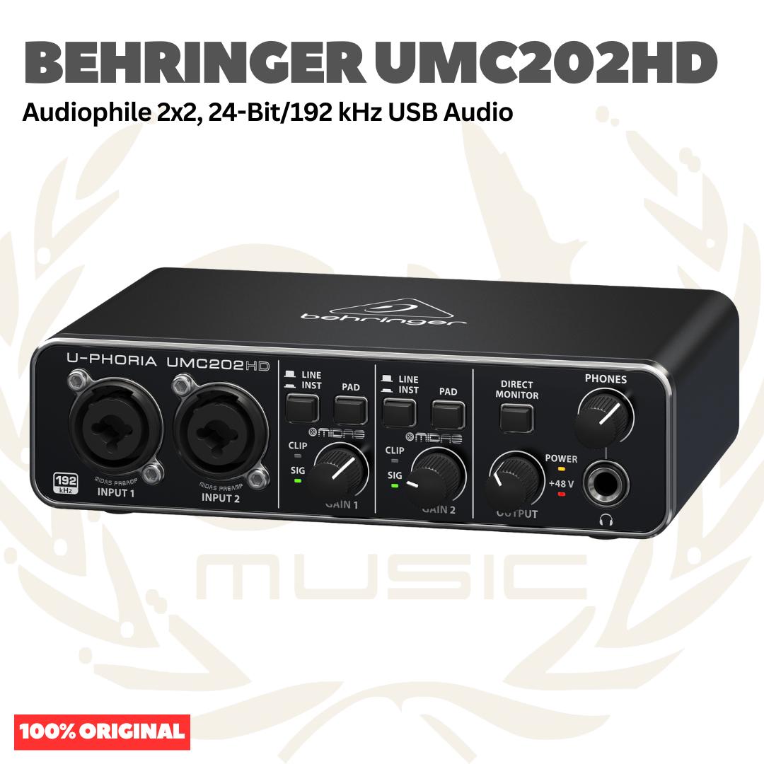 BEHRINGER U-PHORIA UMC202HD SOUNDCARD AUDIO INTERFACE