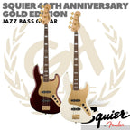 Squier 40th Anniversary Gold Edition Jazz Bass Guitar - BASS ELEKTRIK