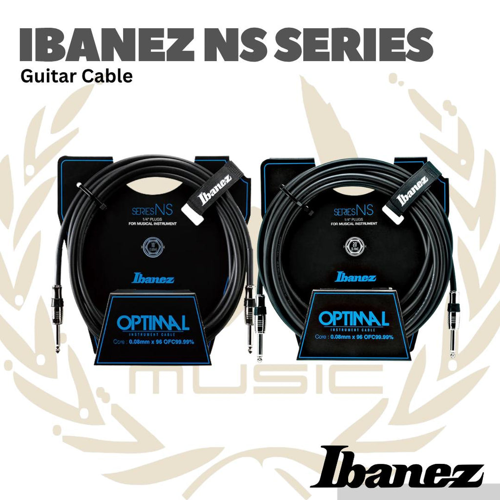 Ibanez NS Series 2Straight Instrumen Cable - Kabel Jack Gitar Lurus Straight to Straight