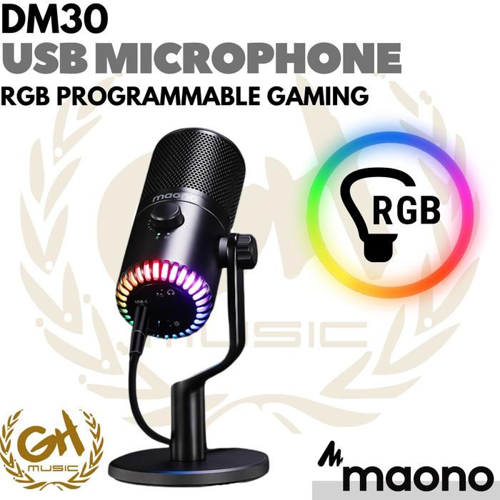 Mic USB MAONO DM30 Gaming RGB Microphone For PC Phone Computer Laptop