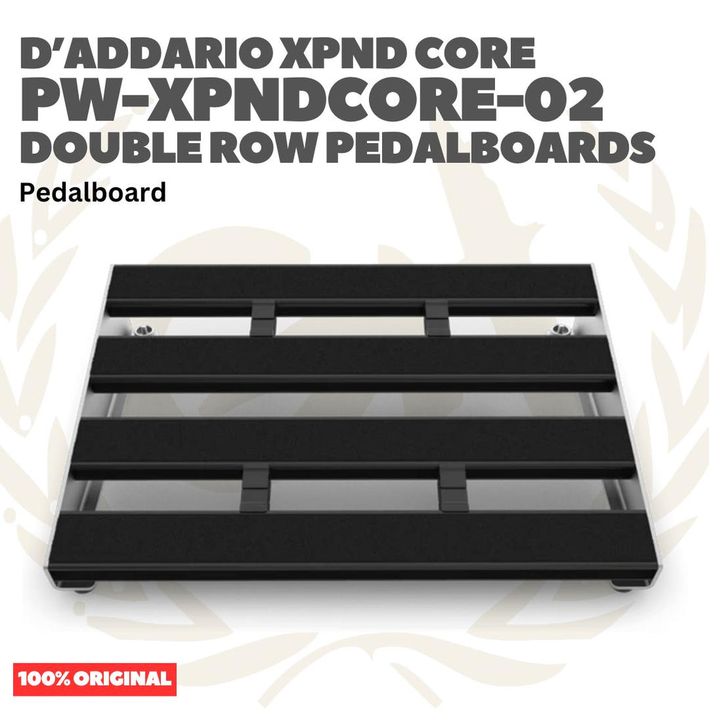 D'Addario PW-XPNDCORE-02 XPND Core Double Row Pedalboard - Pedal Board for Guitar Bass Effects