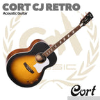 Cort CJ-Retro Jumbo Acoustic Guitar w/Gig Bag - Gitar Akustik