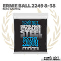 Ernie Ball 2249 Extra Slinky Stainless Steel Wound Electric Guitar Strings, 8-38