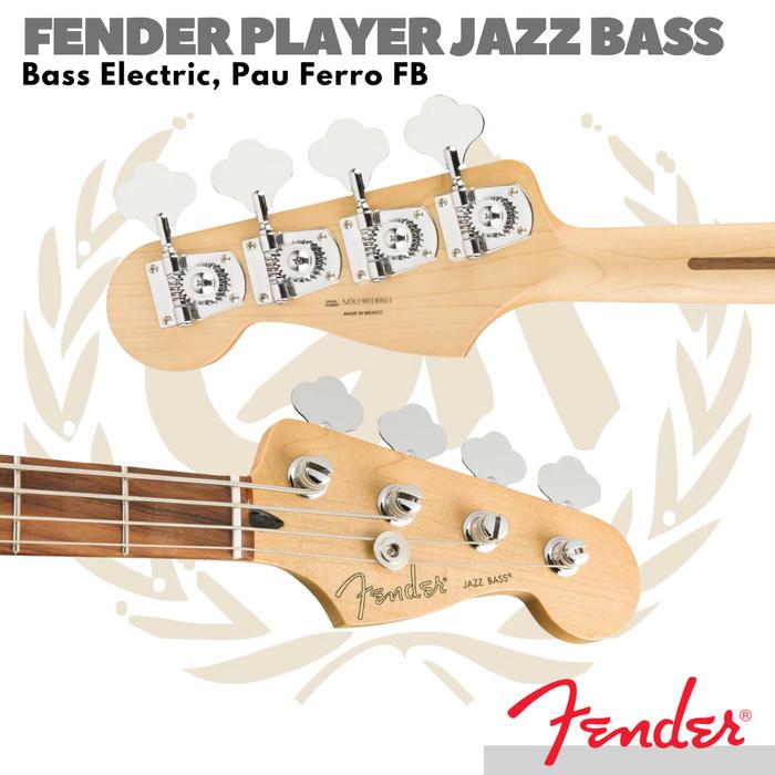 FENDER PLAYER JAZZ BASS Guitar Electric, Pau Ferro FB | Bass Listrik