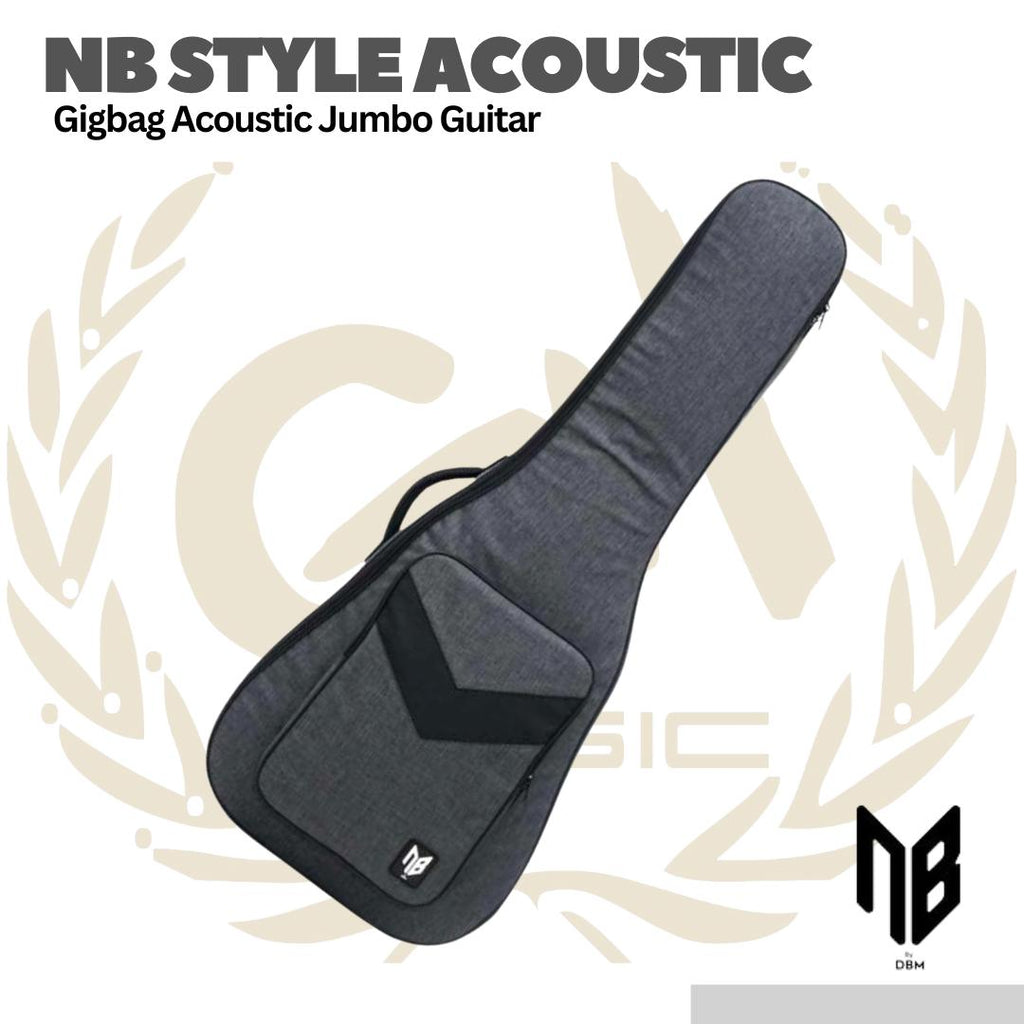 NB STYLE ACOUSTIC GUITAR JUMBO GIGBAG BY DBM - TAS GITAR AKUSTIK JUMBO GIG BAG