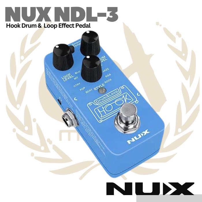 NUX HOOK NDL3 Drum & Loop Guitar Effect Pedal - Efek Gitar NDL-3