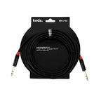 Koda Essential KBC Series Straight TRS 1/4 inch to Straight TRS 1/4 inch Balanced Cable - Kabel Instrumen