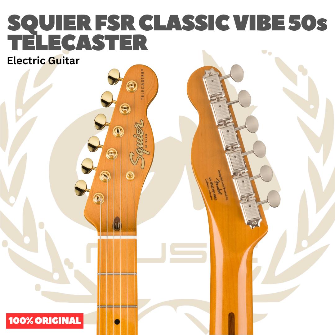 Squier FSR Classic Vibe 50s Telecaster Electric Guitar, Maple FB - Gitar Listrik Elektrik Original Asli