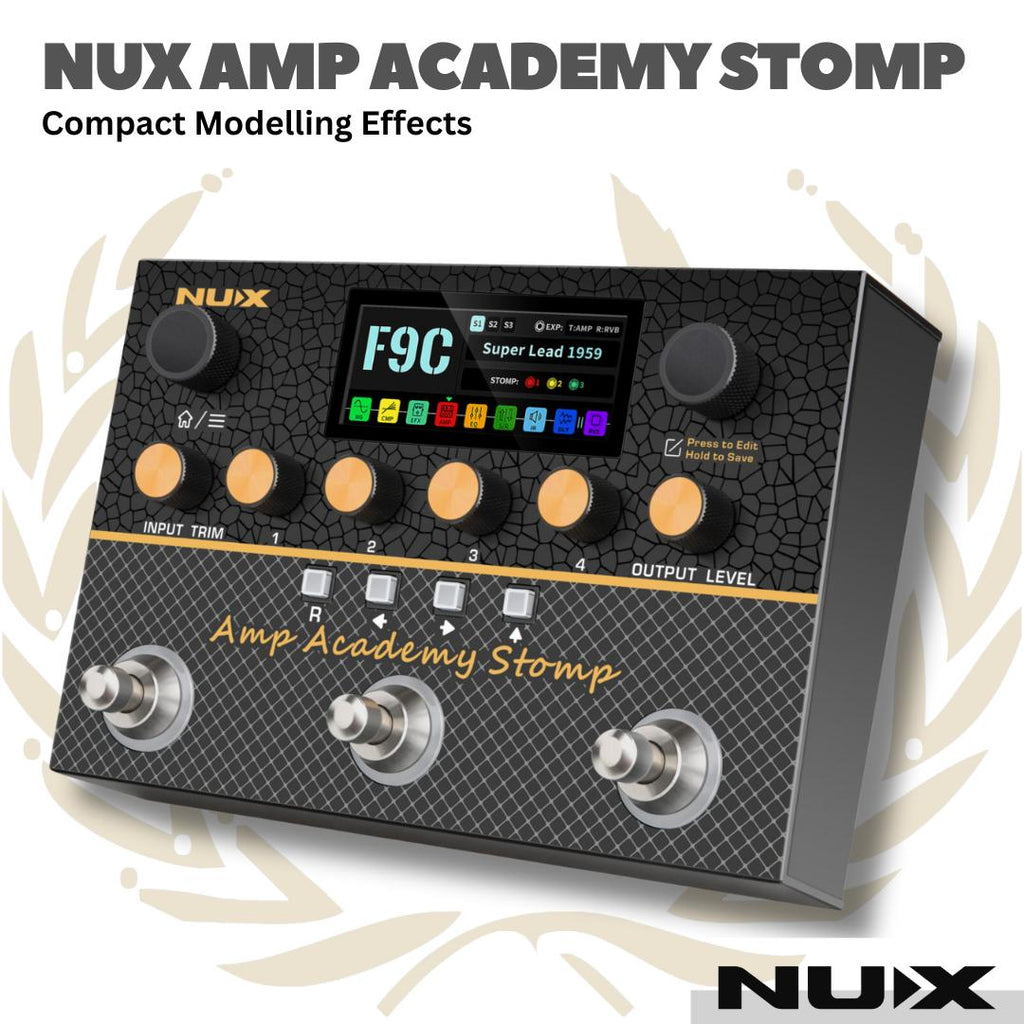 NUX AMP ACADEMY STOMP COMPACT MODELLING EFFECTS - EFEK FOOTSWITCH