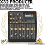 BEHRINGER X32 PRODUCER 40-Input, 25-Bus Rack-Mountable Digital Mixer X 32