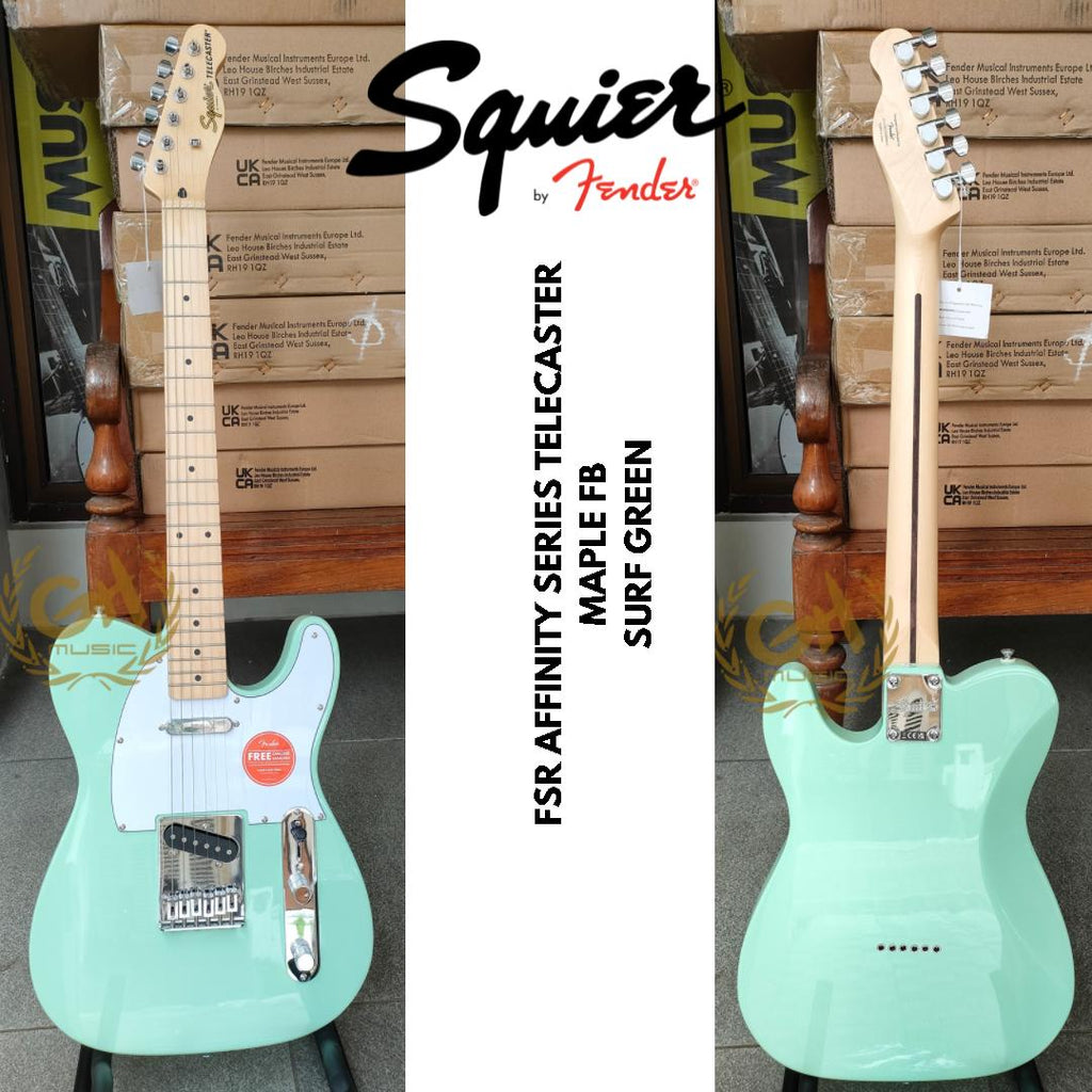 Squier FSR Affinity Series Telecaster Electric Guitar, Maple FB - Gitar Listrik