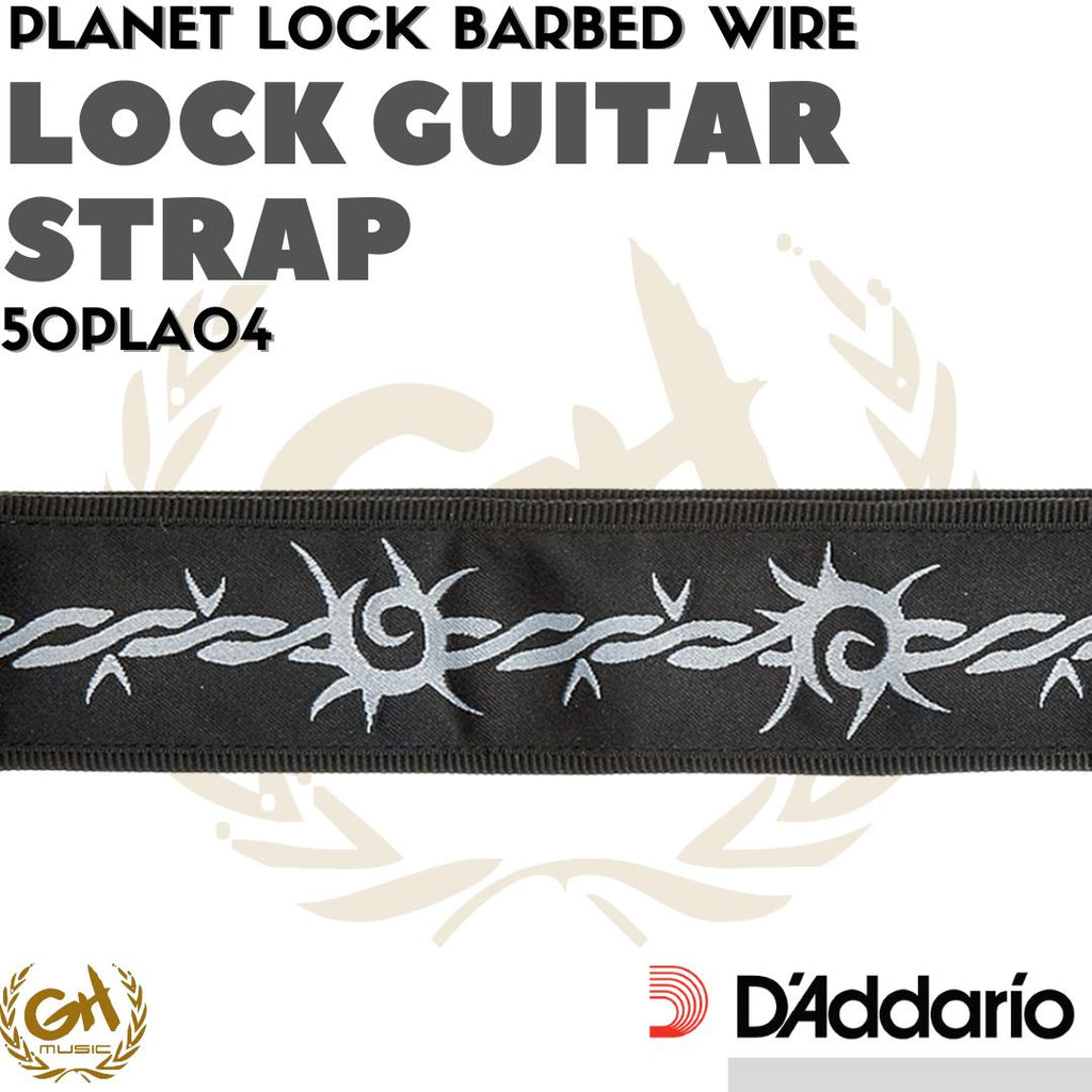 D'ADDARIO PLANET LOCK GUITAR STRAP Barbed Wire 50PLA04
