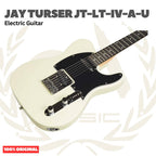 Jay Turser JT-LT-IV-A-U Series Single Cutaway Solid Body Maple Neck 6-String Electric Guitar, Ivory - Gitar Listrik Elektrik