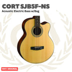 Cort SJB5F-NS Acoustic Electric Bass w/Bag - Bass Akustik dengan Preamp