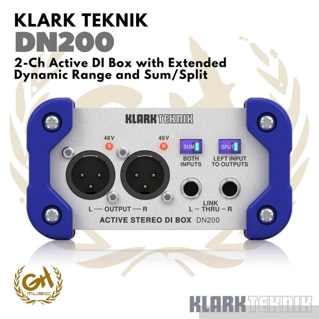 KLARK TEKNIK DN200 V2 Active DI Box with Extended Dynamic Range Aktif