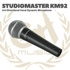 KM92 Uni-Directional Vocal Dynamic Microphone - KM 92 Mic Dinamik Karaoke Studiomaster KM-92 Mik Original