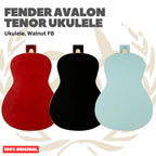 Fender Avalon Tenor Ukulele, Walnut FB - Ukulele 4-senar Original Asli