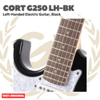 Cort G250 LH-BK Left-Handed Electric Guitar, Black - Gitar Kidal Elektrik Original Asli