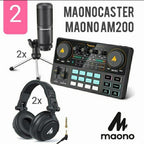 PAKET PODCAST MAONO AM200 PLUS HEADPHONE DAN MIC