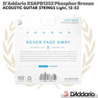 D'Addario XSAPB1253 Phosphor Bronze Light | Senar Gitar Akustik 12 53