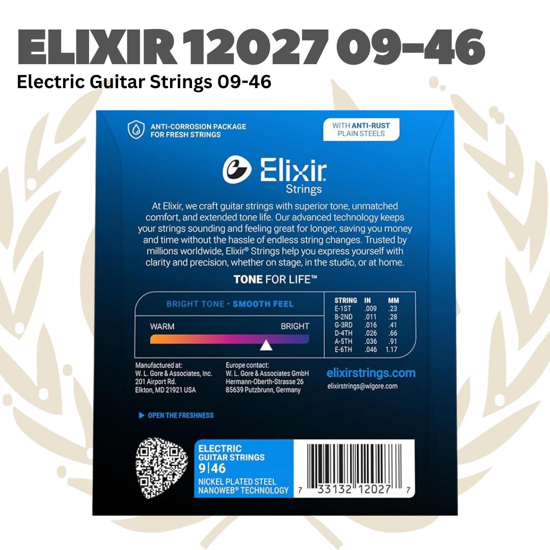 ELIXIR 12027 Nanoweb Electric Guitar Strings 9-46 | Senar Gitar