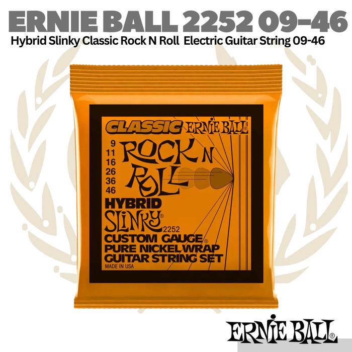 Ernie Ball 2252 Rock n Roll Nickel Wrap Electric Guitar Strings, 9-46