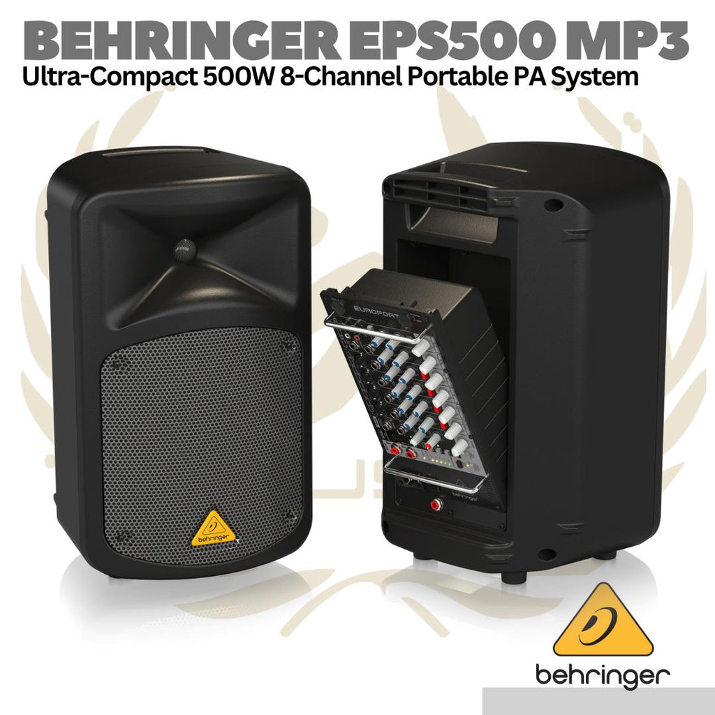 Behringer EPS500MP3 Compact Portable PA System - Speaker Mixer