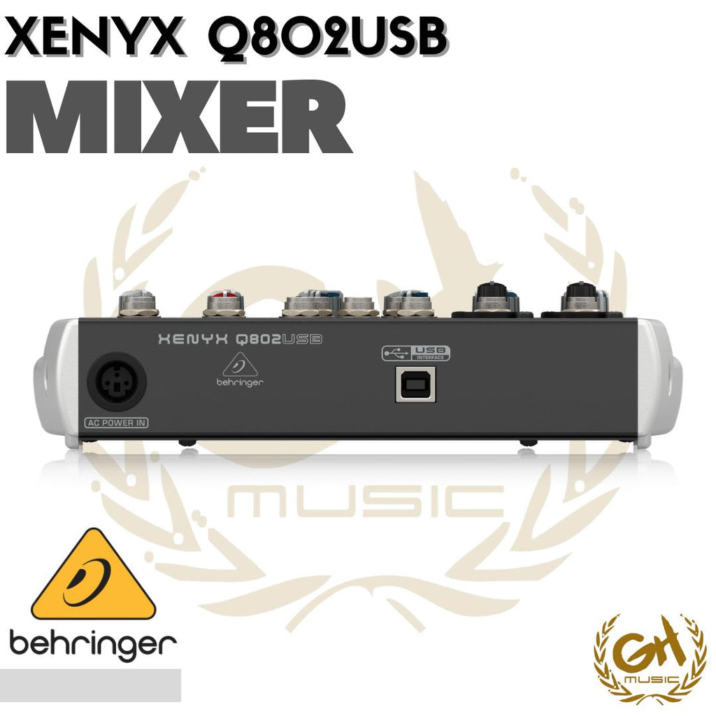 BEHRINGER XENYX Q802USB MIXER AUDIO INTERFACE