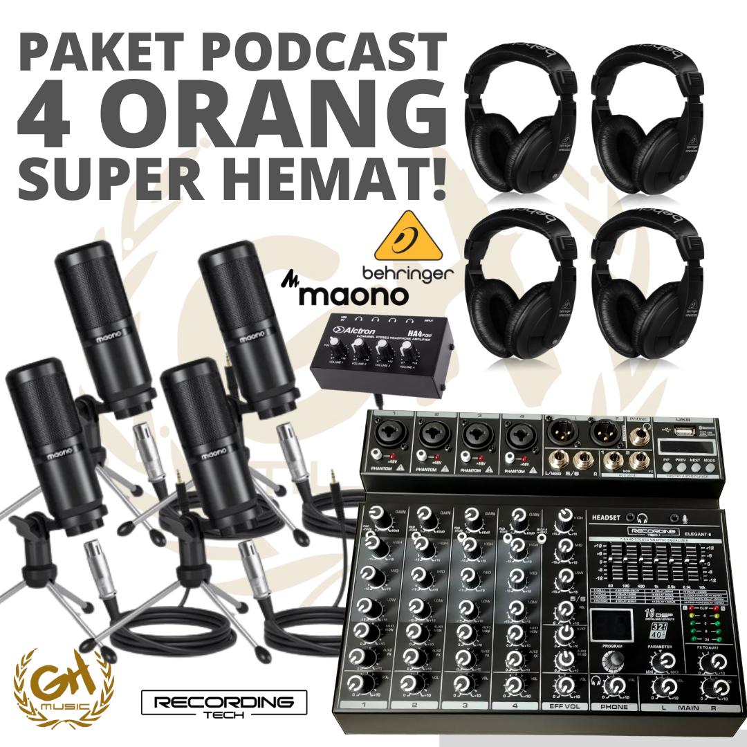 PAKET PODCAST 4 ORANG MURAH BERKUALITAS PM360 / BM800 + RT ELEGANT 6 MK2