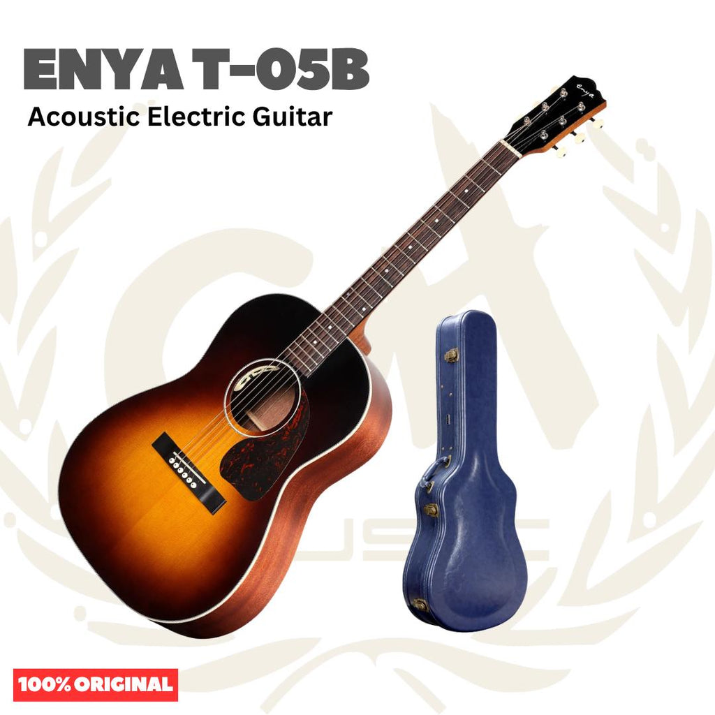 Enya T-05B Parlor Acoustic Guitar - Gitar Akustik T05B
