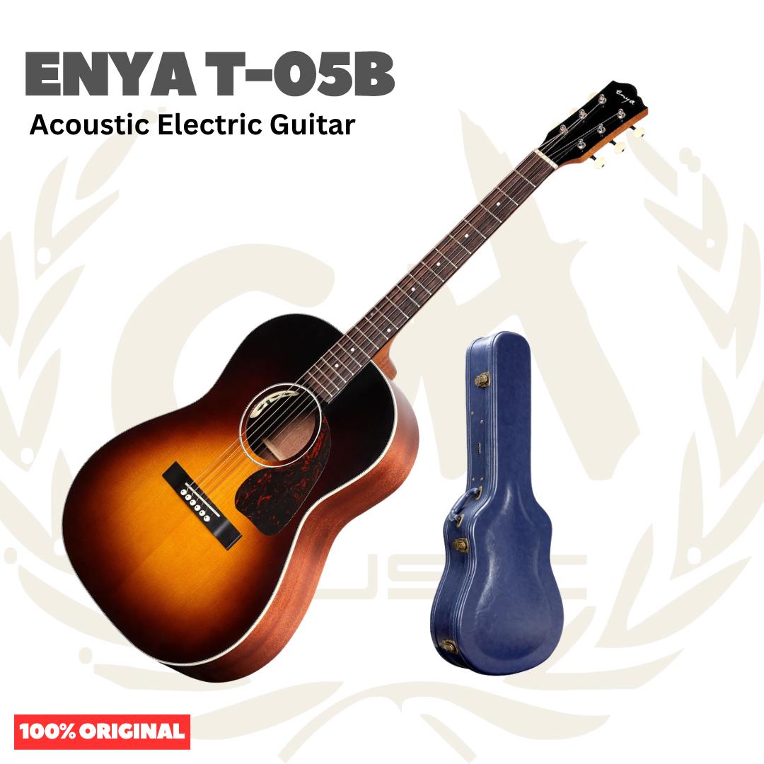 Enya T-05B Parlor Acoustic Guitar - Gitar Akustik T05B