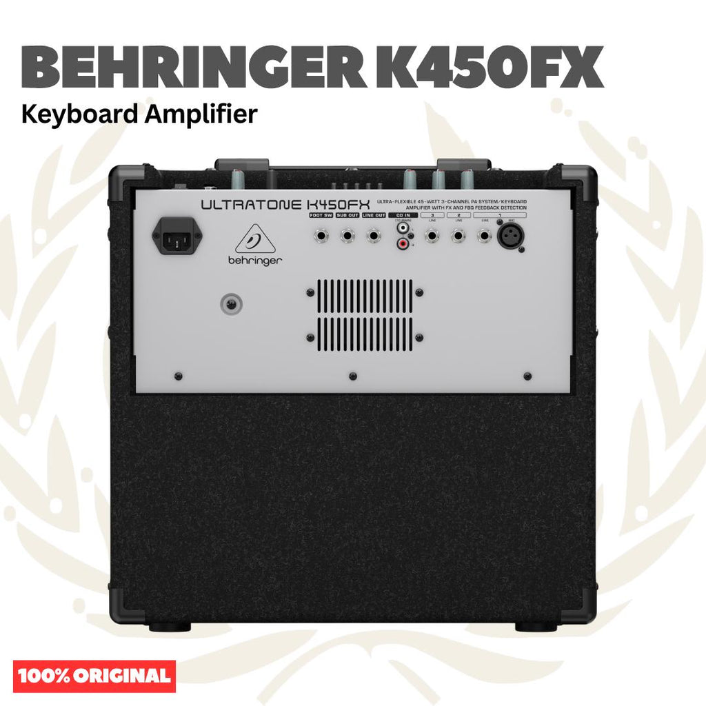BEHRINGER KX450FX Ultra-Flexible 45W 3-Channel PA System/Keyboard Amplifier with FX and FBQ Feedback Detection - Speaker Ampli Keyboard