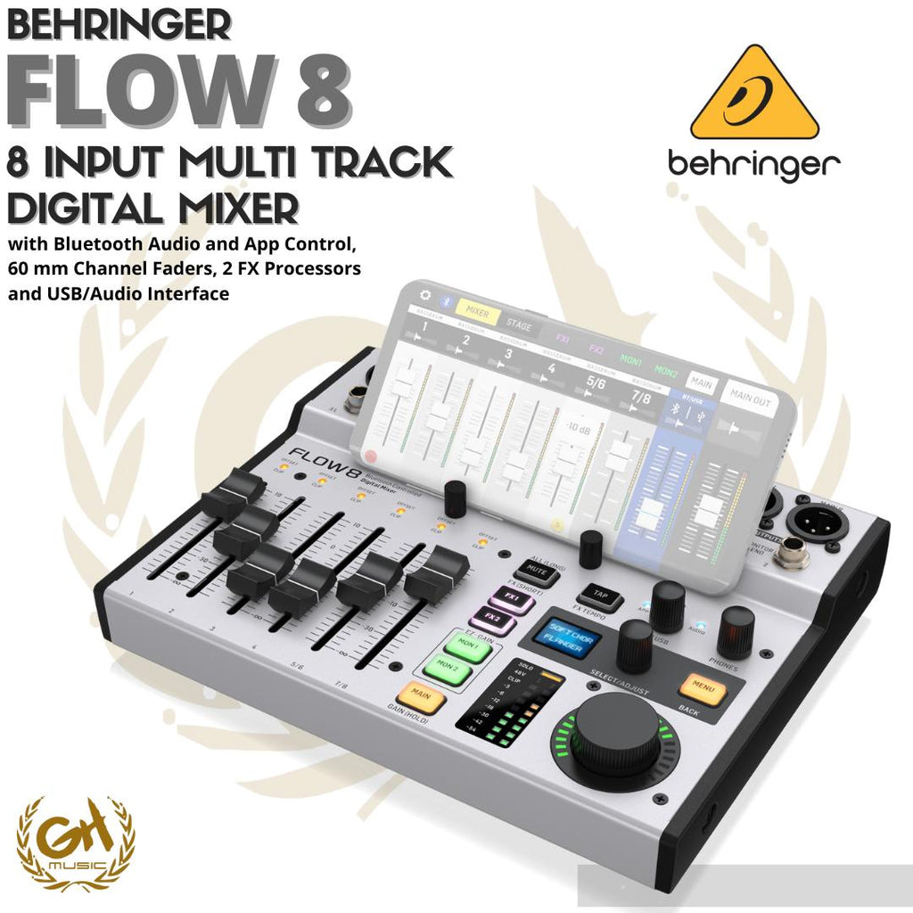 BEHRINGER FLOW 8 MULTITRACK DIGITAL MIXER & AUDIO INTERFACE/SOUNDCARD FLOW8