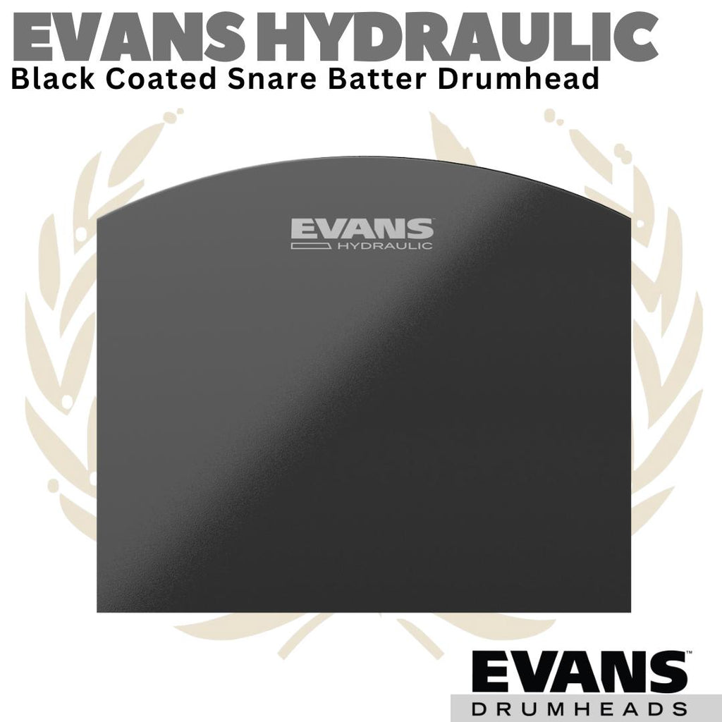 EVANS HYDRAULIC Black Coated Snare Batter Drumhead | 13 14 Inch