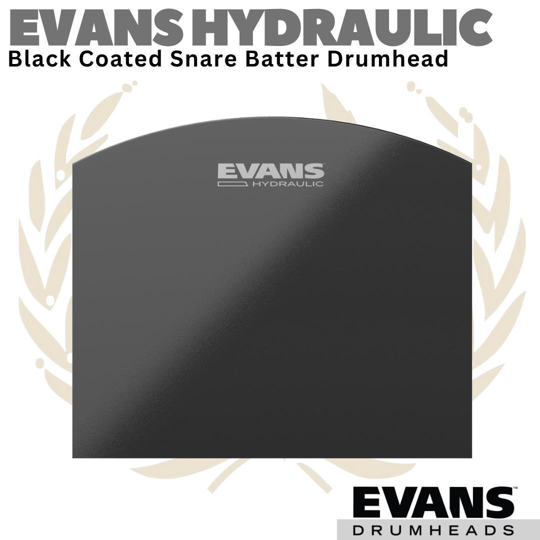 EVANS HYDRAULIC Black Coated Snare Batter Drumhead | 13 14 Inch