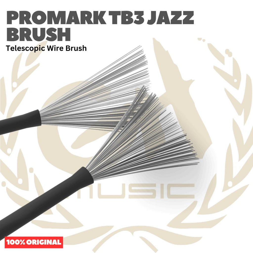 PROMARK TB3 Jazz Brush Telescope Wire Brush - Stik Brass Snare Stick Kawat Jazz Original Asli