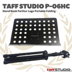 P-06HC Stand Partitur Musik Portable Folding Music Sheet Orchestra P-06HC - Stand Book P06HC Stand Lipat P 06HC