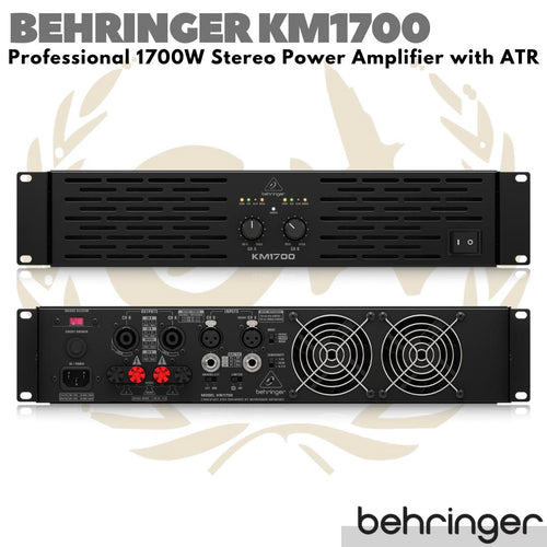 BEHRINGER KM1700 Professional 1700W Stereo Power Amplifier with ATR
