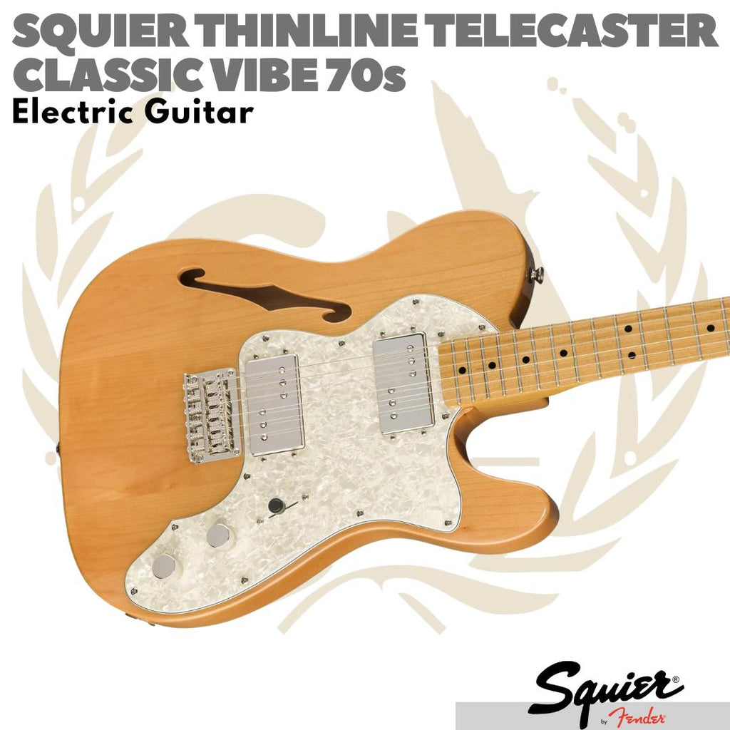 Squier Classic Vibe 70s Telecaster Thinline Electric Guitar, Maple FB - Gitar Listrik