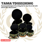 Tama TDSS52K Powerpad Designer Drum Bag Set for 5pc Drum Kit with 22inch BD - Tas Drum