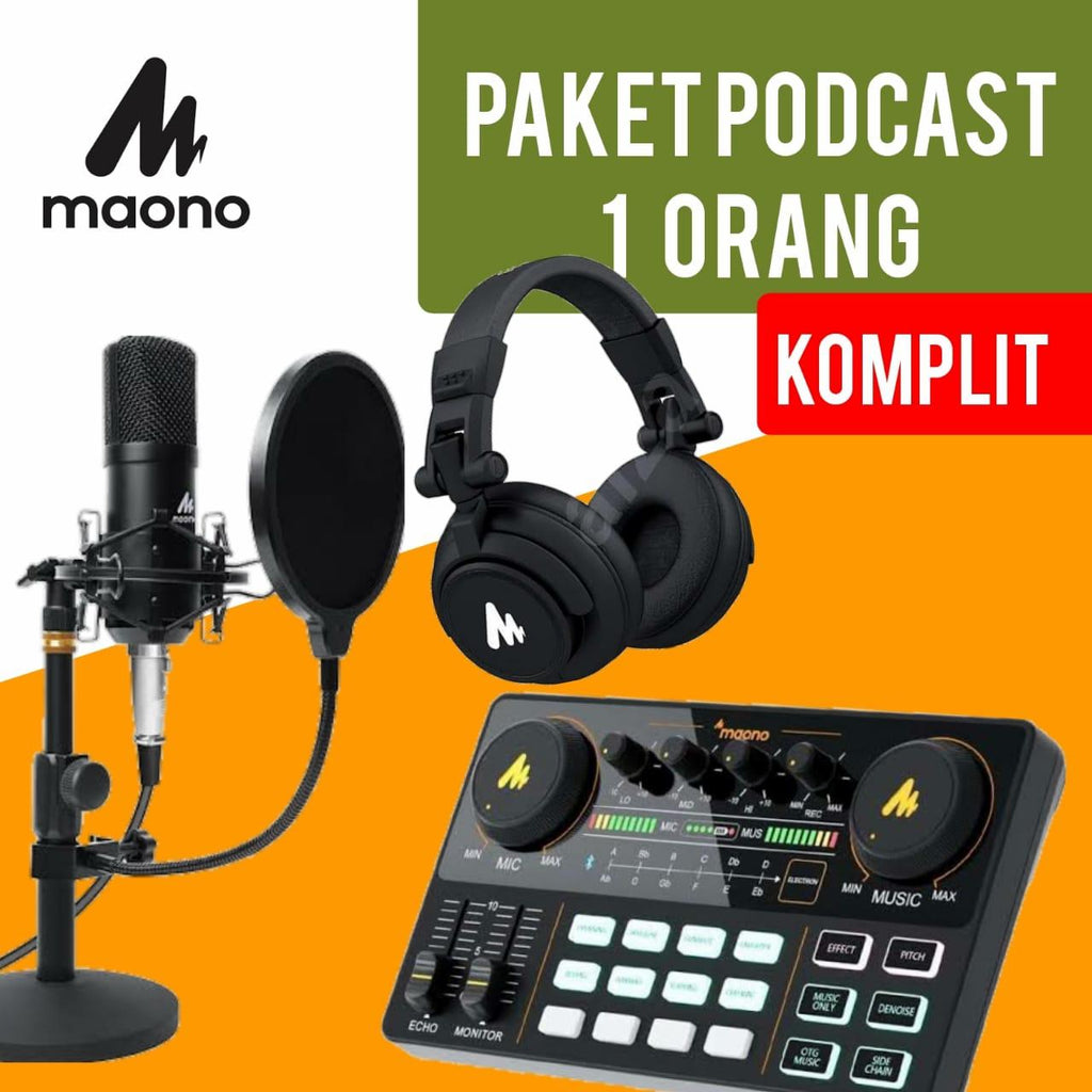 PAKET PODCAST 1 ORANG MAONO AM200 PLUS A03T DAN MH601
