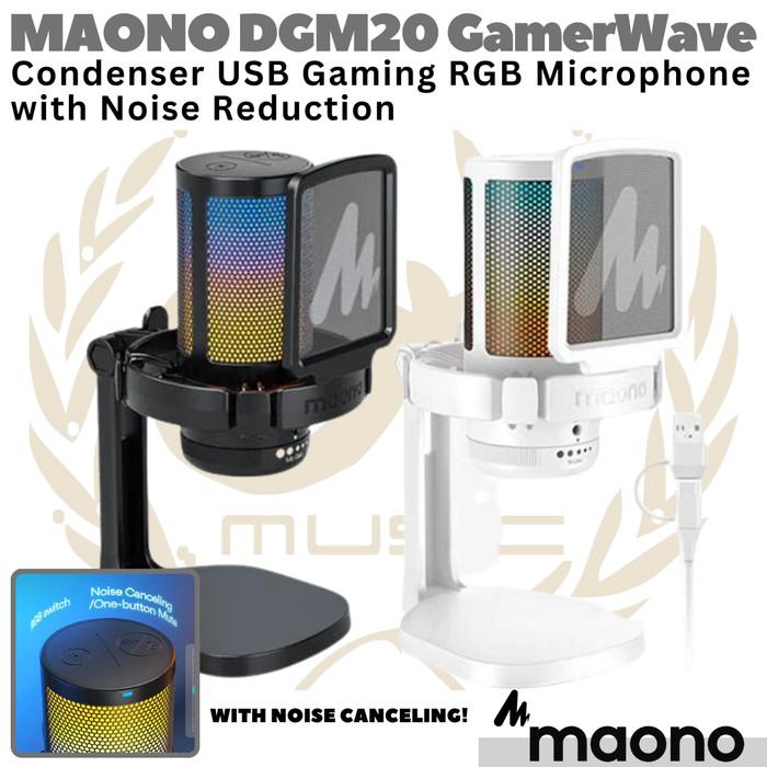 MAONO DGM20 Condenser USB Gaming RGB Microphone + Noise Reduction DM20