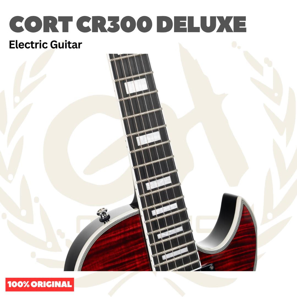 Cort CR300 Deluxe Flaming Burst Electric Guitar - Gitar Listrik Elektrik