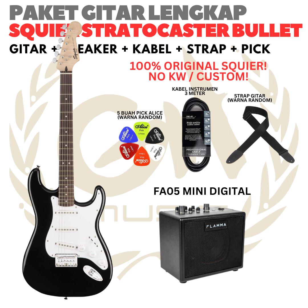 PAKET GITAR SQUIER STRATOCASTER BULLET Electric Gitar | GUITAR PACK