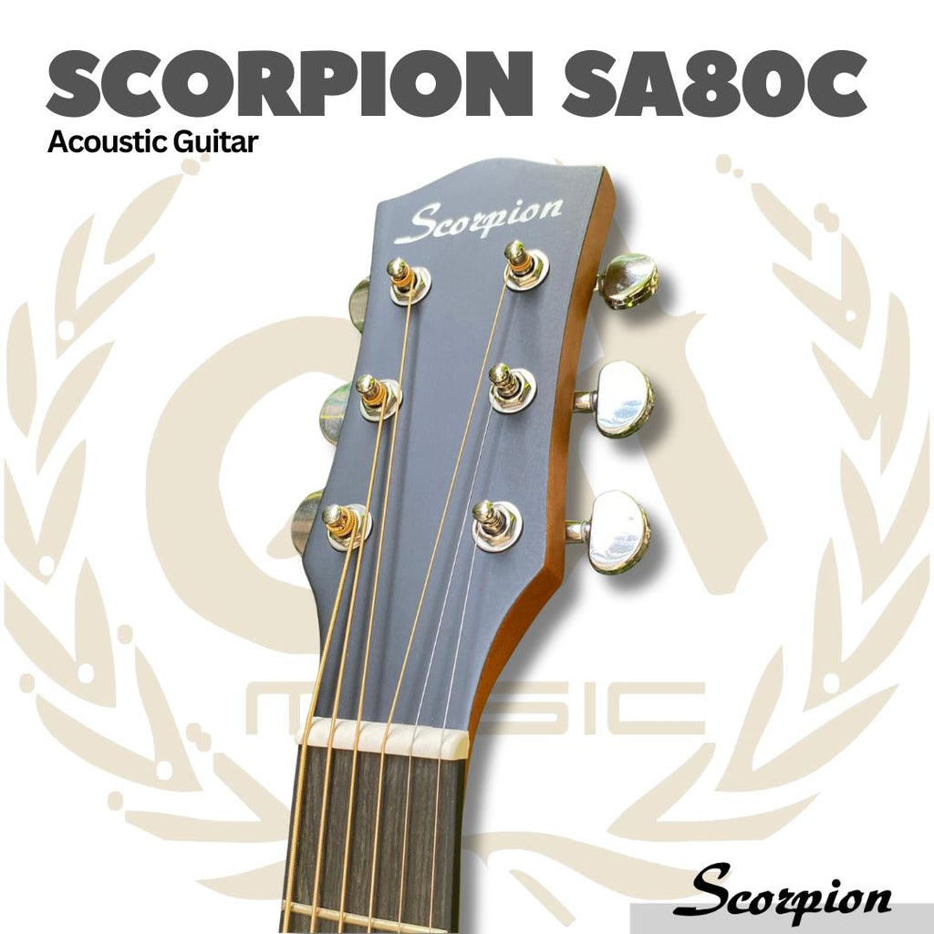 Scorpion SA80C Acoustic Guitar - Gitar Akustik Steel Strings SA 80C Orginal Asli