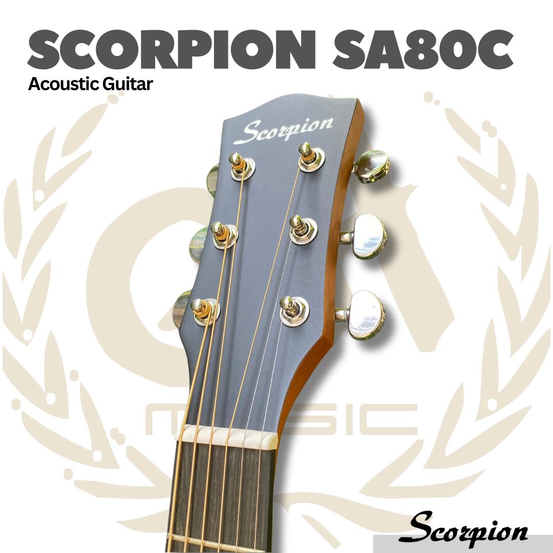 Scorpion SA80C Acoustic Guitar - Gitar Akustik Steel Strings SA 80C Orginal Asli